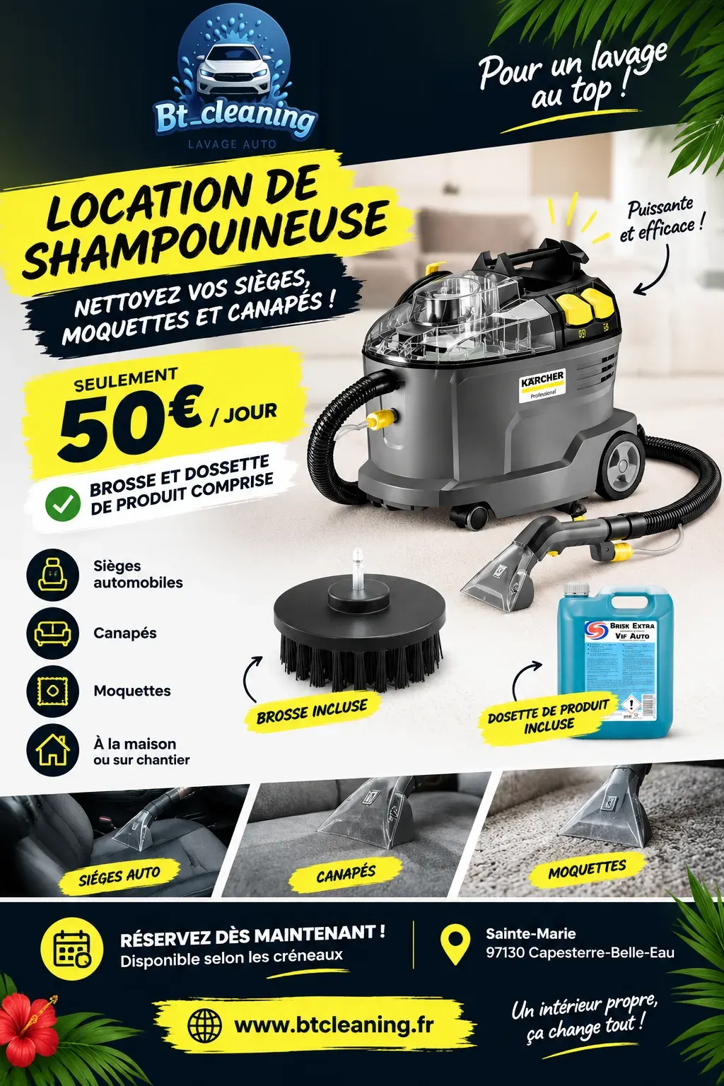 Shampouineuse + accessoires – Photo 1