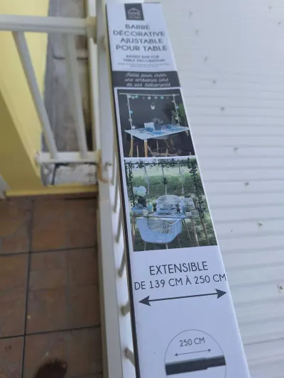 Barre décorative de table