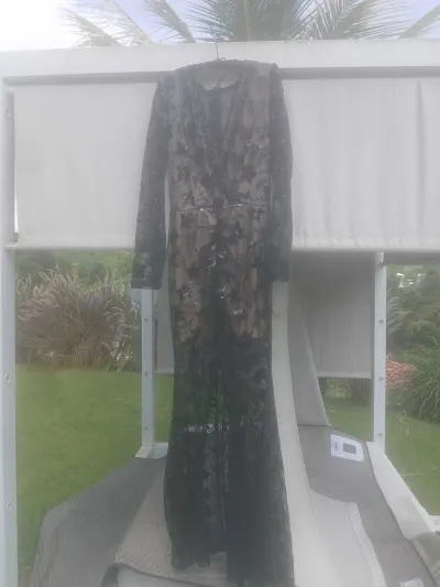 Robe cocktail voile noir taille 40