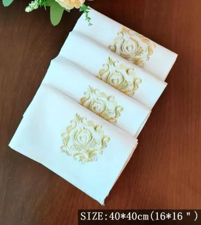 Serviettes de table brodé (l'unité)