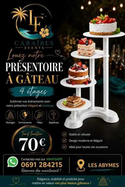 Présentoir a gâteaux 4 étage