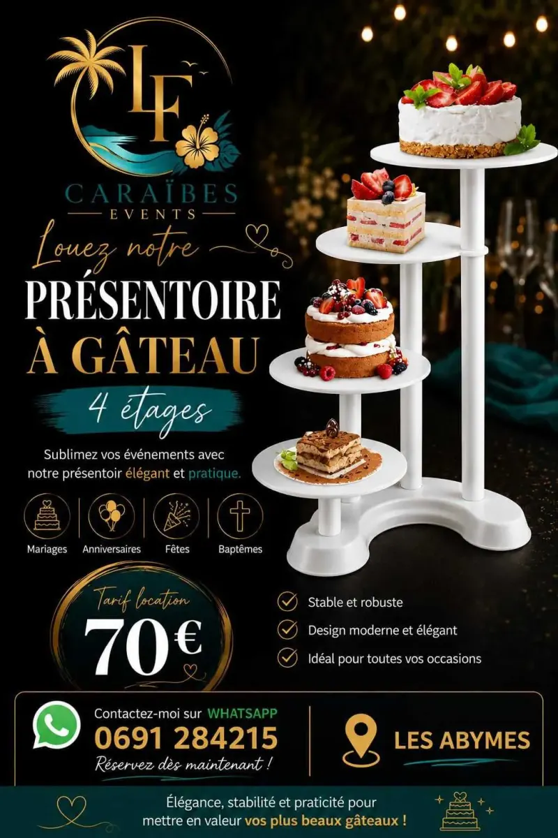 Présentoir a gâteaux 4 étage – Photo 1