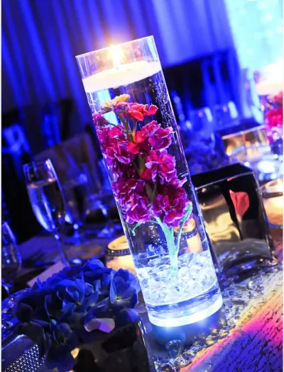 Centre de table en vase cylindrique